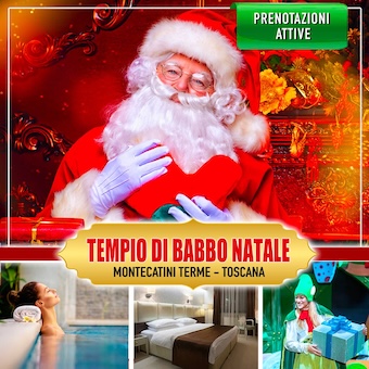 Tempio di Babbo Natale, ogni domenica tante iniziative per le famiglie a Montecatini Terme